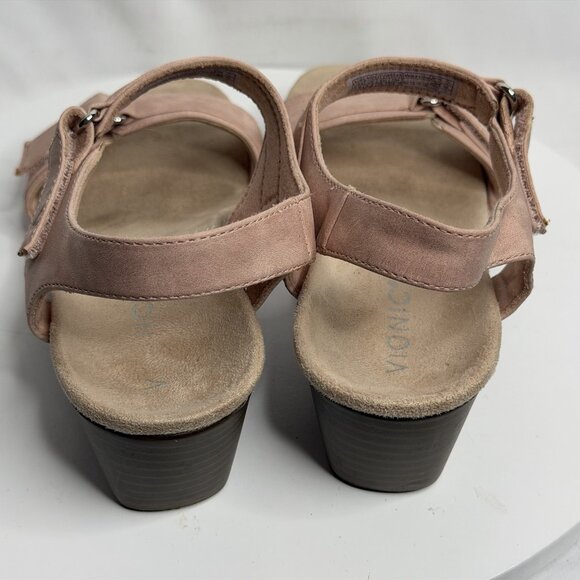 Vionic Adelaide Ankle Strap Comfort Wedge Sandals Womens Size 7.5 Pink Orthoheel - Picture 5 of 7